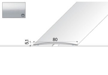 Listwa łączeniowa A71 aluminiowa 200x8cm SREBRO