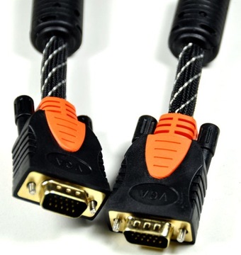 kabel przewód VGA d-sub 15 pin SVGA 1,8m z filtrami