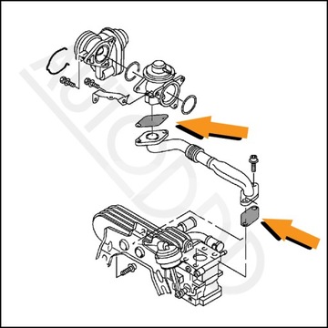 СТАЛЬНАЯ ПРОКЛАДКА EGR 1.9TDI 1.9TD VW AUDI SEAT