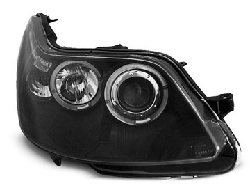 Lampy przód CITROEN C4 BLACK Angel Eyes LED diody