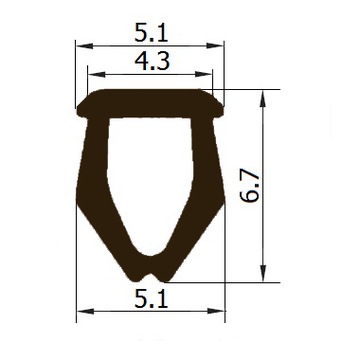 Уплотнитель для оконных уплотнителей КА-50, коричневый