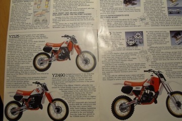 YAMAHA YZ 490/250 ENDURO MOTOCYKL PROSPEKT FOLDER