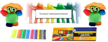 PLASTELINA KWADRATOWA 18 KOL. ASTRA