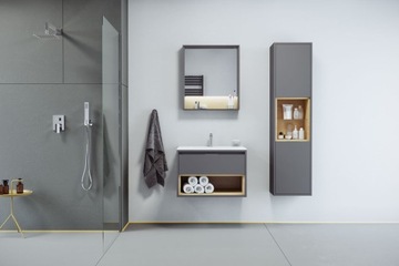 SŁUPEK EXCELLENT SZARY/DĄB 400 X 320 X 1600