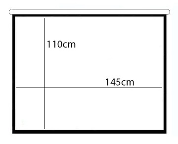 ПРОЕКЦИОННЫЙ ЭКРАН 145x110см РУЧНОЙ 4:3 79''