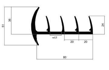 USZCZELKA 4P DRZWI CHŁODNIA KONTENER TIR 2,50 cm