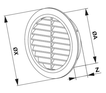Решетка вентиляционная Awenta коричневая, диаметр 100