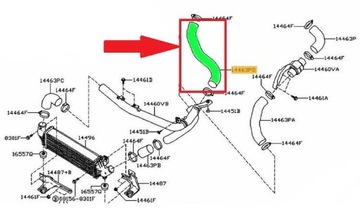 PŘÍVOD TURBO INTERCOOLER NISSAN PRIME P12 1.9