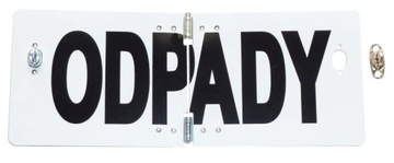 TABLICA TABLICZKA ADR ODPADY SKŁADANA ZAMYKANA