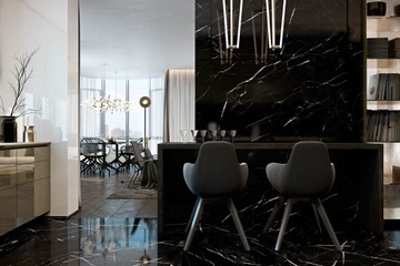 CARRARA NERO MARQUINA ТОН ЧЕРНЫЙ ПОЛИРОВАННЫЙ МРАМОР 120x60 60x120