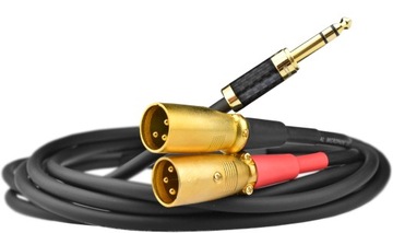 Кабельный кабель 6,3 Jack стерео 2x XLR(M) Klotz 1,5 м