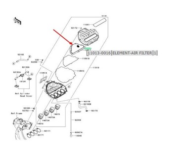 ВОЗДУШНЫЙ ФИЛЬТР Kawasaki ZX6R 600 2007-2008 гг.