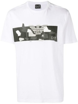 EMPORIO ARMANI EA7 markowy męski t-shirt WHITE XXL