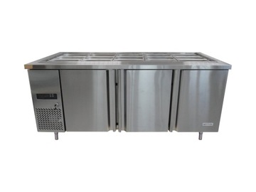 STÓŁ CHŁODNICZY SAŁATKOWY PIZZA 180cm INOX GN NORM