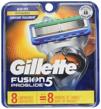 Картриджи Gillette Fusion 5 Proglide, 8 шт. (Power)