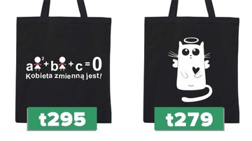 ЧЕРНАЯ СУМКА НА МОЛНИИ ЖЕНСКИЙ ДЕНЬ ЭКО ПОДАРОК