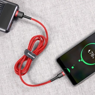 Кевларовый кабель Baseus Шнур для быстрой зарядки 1 м USB-C TYPE-C QC 3.0 100 см