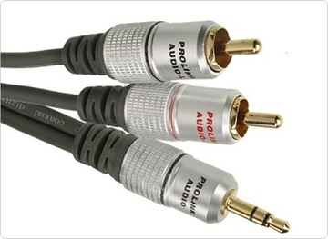КАБЕЛЬ mini JACK 3,5 - 2RCA PROLINK EXCLUSIVE 3м