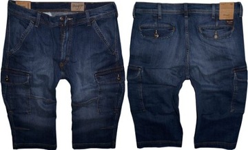 WRANGLER spodenki bojówki 3/4 cargo jeansowe W30