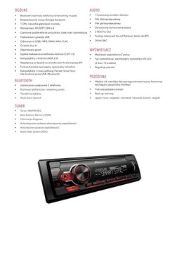 PIONEER MVH-S310BT РАДИО USB BLUETOOTH MP3 FLAC