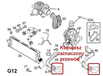 OPEL VIVARO 2,0 CDTI PŘÍVOD TRUBKA WAZ TURBO INTERCOOLER