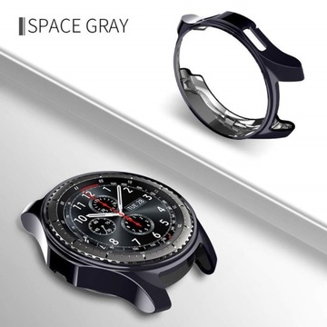 SZARE BŁYSZCZĄCE ETUI do SAMSUNG GEAR S3 FRONTIER