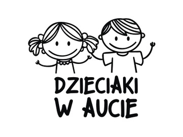 Naklejka na auto szybę Dzieci Dziecko Dzieciaki w Aucie *WZORY *KOLORY