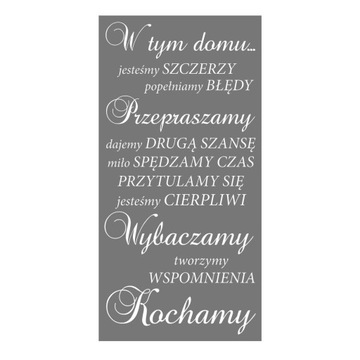 SZABLONY MALARSKIE cytaty napisy na ścianę XXL