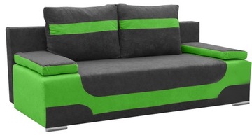 Kanapa LAGUNA rozkładana sofa zielona łóżko RIBES