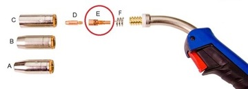 Токовый разъем M6 для сварочной ручки TW-25 MB25