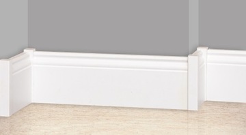 УГОЛ 8 см БЕЛАЯ НАПОЛЬНАЯ ПОЛОСКА СТОЙКА МДФ