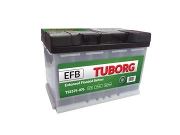 Akumulator Tuborg EFB 12V 75Ah 760A ZAMIENNIK VARTA BOSCH