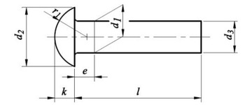 5x25 Nit nity stalowe łeb kulisty DIN 660 30szt.