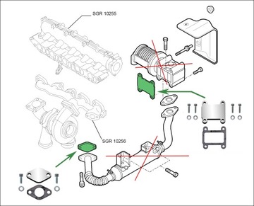 Заглушки EGR 1.9 CDTi OPEL Vectra C Zafira B