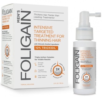 Foligain* USA Trioxidil działa szybciej niż Minox