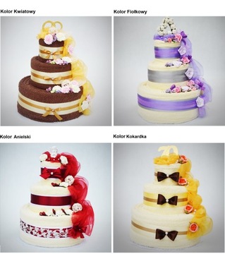 НАБОР из 6 полотенец, БОЛЬШОЙ СВАДЕБНЫЙ ПОДАРОЧНЫЙ Торт