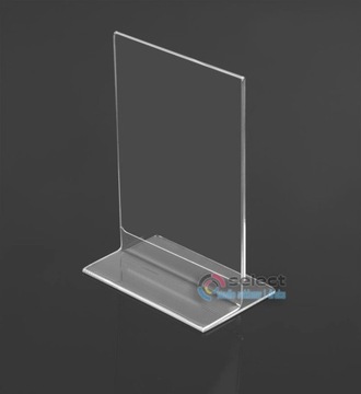 STOJAK NA MENU ULOTKI INFORMACYJNY - DWUSTRONNY PLEXI (pleksi) A7 PIONOWY