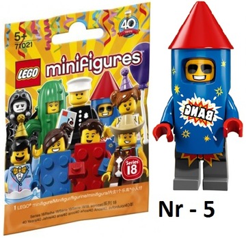 LEGO 71021 MINIFIGURES FAJERWERKOWY CZŁOWIEK RAKIETA NR 5