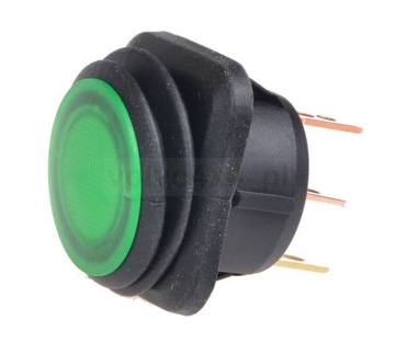 WŁĄCZNIK HERMETYCZNY PRZEŁĄCZNIK LED GREEN 12V 25A / 230V 10A