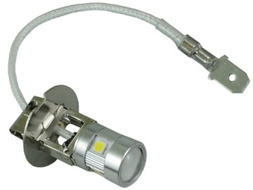 żarówka LED H3 6 5730 UHP soczewka 12v 24v DRL RS