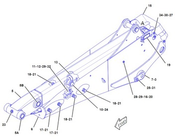 НАБОР НАПРАВЛЯЮЩИХ ТЕЛЕСКОП CAT 428 432 E OEM