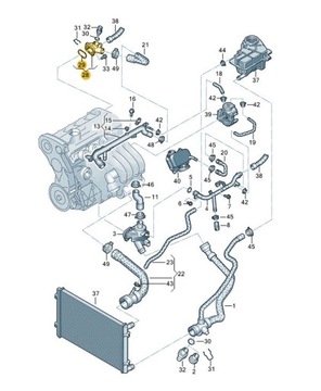 ВОДЯНОЙ ТРОЙНИК AUDI A4 A6 PASSAT 2.0 ALT