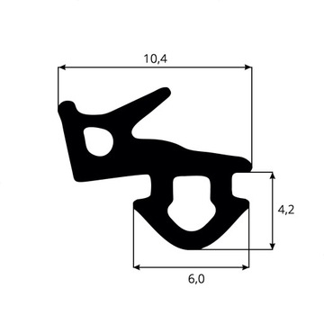 Уплотнитель окон ПВХ окна VEKA S-1126 25м