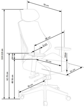 Вращающийся офисный стул ERGONOMIC HASEL