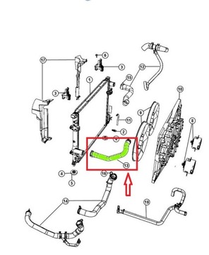 ШЛАНГ ТРУБКИ РАДИАТОРА CHRYSLER 04598027AF