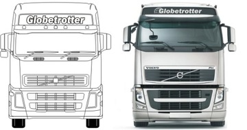 НАКЛЕЙКИ — VOLVO GLOBETROTTER FH 12 13 16 XL XXL