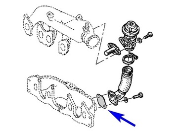 Заглушка EGR Laguna I Megane I Espace III 1.9 DTI