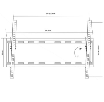 Держатель светодиодного ЖК-дисплея до 55 кг. Регулировка VESA 600 500 400 300 SLIM Samsung Philips