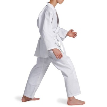 KIMONO DLA DZIECI KARATE JUDO + PAS TU 130cm MOCNE