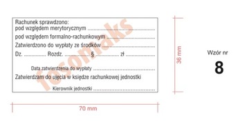 Штамп DECRETION max 73х37мм WAGRAF POLAN 8